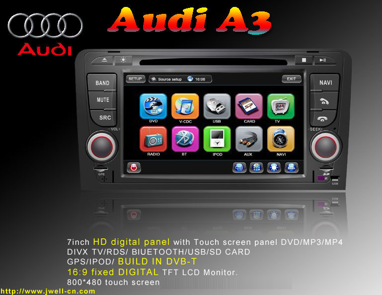 Car DVD Player with GPS for Audi A3