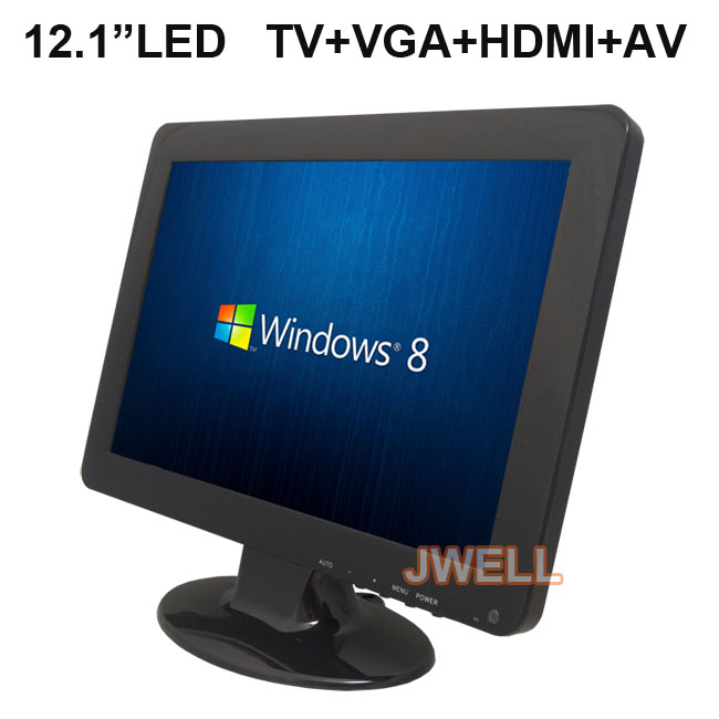 2014 new 12.1 inch led screen HDMI monitor with VGA AV TV speaker