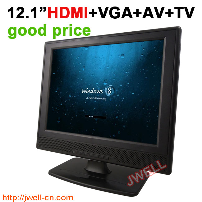 Professional 12 inch TFT LCD Monitor with AV + TV( analog) + VGA + HDMI