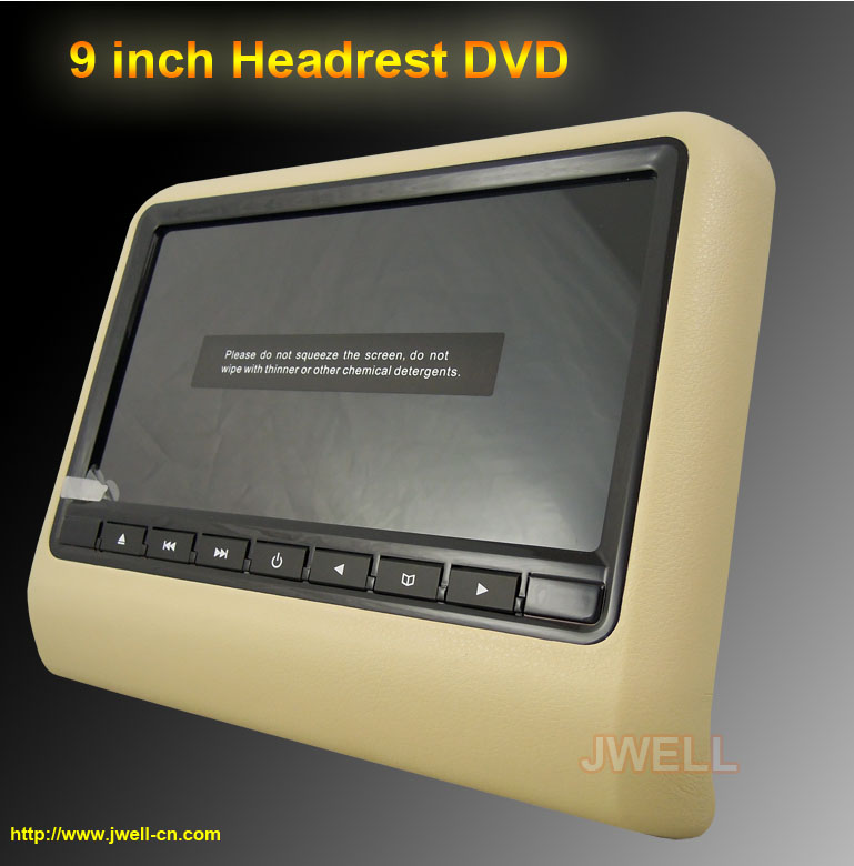9 inch HD LED Headrest Monitor with slot in DVD Player