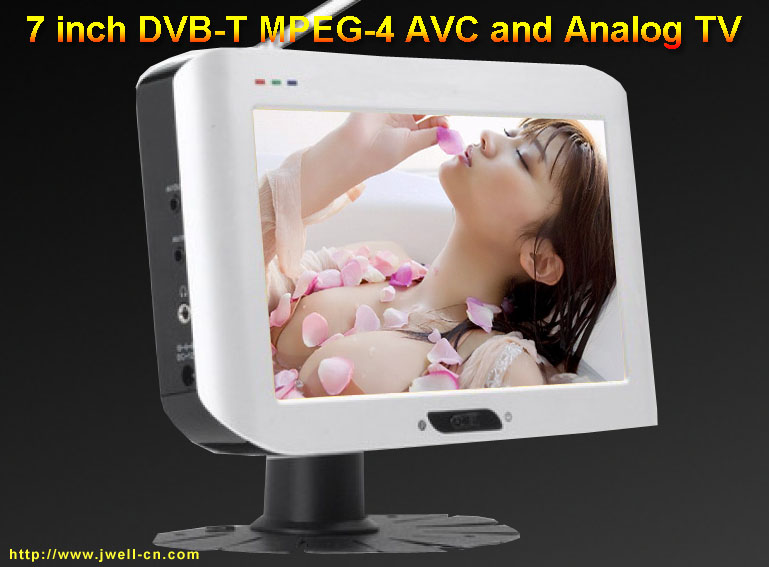 7 inch DVB-T MPEG-4 AVC and Analog TV