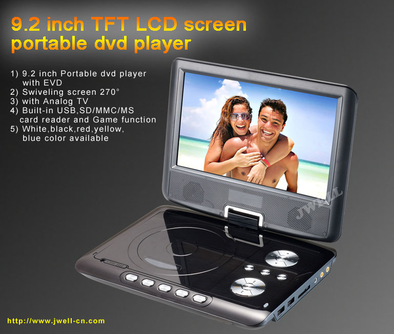 9.2 inch Portable dvd player