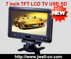 7 inch LCD TV with FM,USB,SD card reader