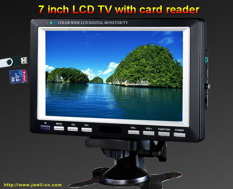 7 inch Portable LCD TV with FM,USB,SD