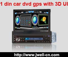 one din car dvd gps with 3D UI